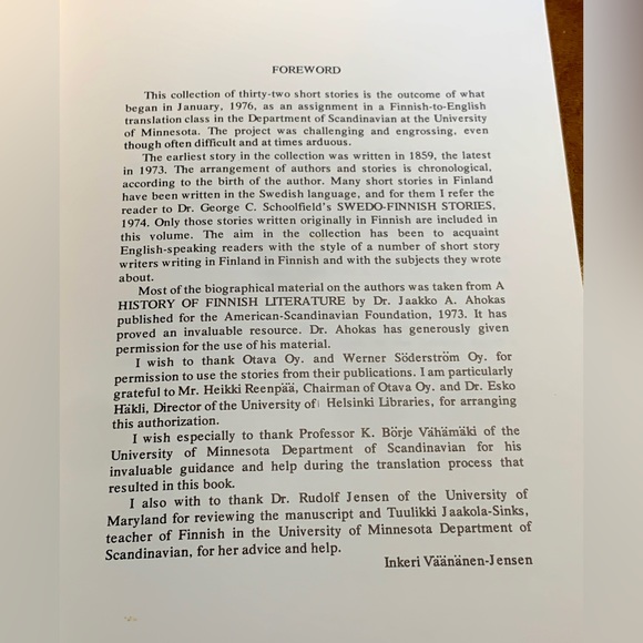 Vintage Paperback Book FINNISH SHORT STORIES by Nordic Translators 1982 - Picture 12 of 16